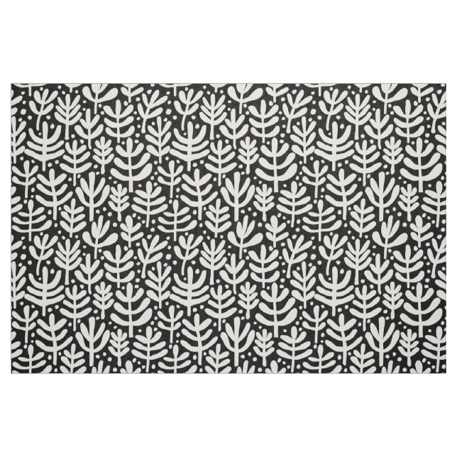 Tela Patrón de hierro - Blanco sobre negro ("Cuarto gordo" (fat quarter))