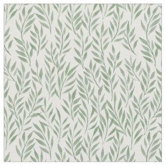 Tela Patrón de hojas de acuarela