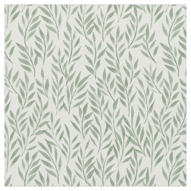 Tela Patrón de hojas de acuarela (De cerca)