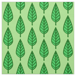 Tela Patrón de hojas de haya - tonos verdes
