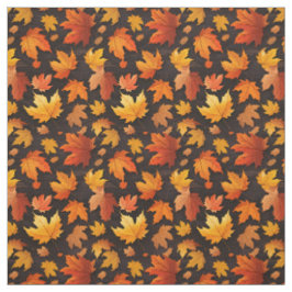 Tela Patrón de hojas de otoño