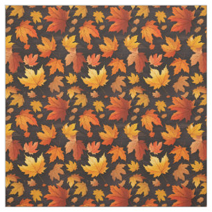 Tela Patrón de hojas de otoño