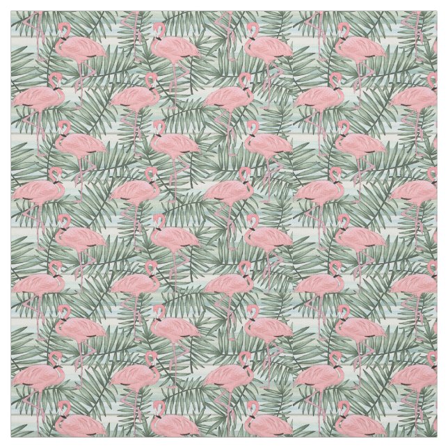 Tela Patrón de hojas de palmera rosadas (Retal)