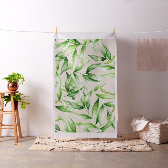 Tela Patrón de hojas de palmeras tropicales (In Situ)