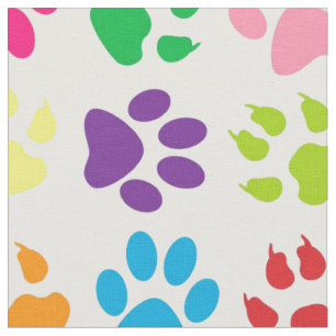 Tela Patrón de hojas de perro del arco iris