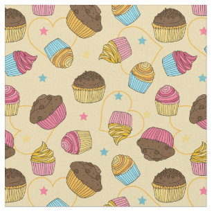 Tela Patrón de horneado de muffins y pasteles caprichos