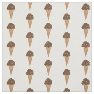 Tela Patrón de hornos de helado de chocolate