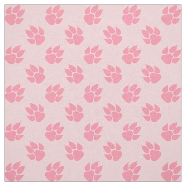Tela Patrón de huellas de patas de perro rosadas (Retal)