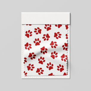 Tela Patrón de huellas de patas, patas de perro, patas 