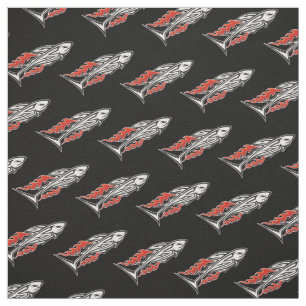 Tela Patrón de iconos tribales de tiburón 2