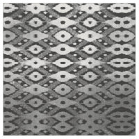 Patrón de Ikat Purpurina negro plateado bohemio mo