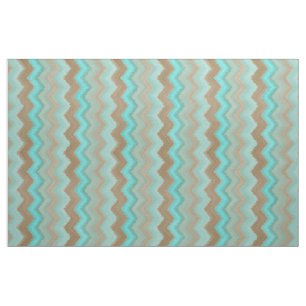 Tela Patrón de ikat zigzag azul turquesa Aqua
