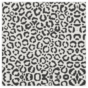 Tela Patrón de impresión de animales del Leopardo Blanc