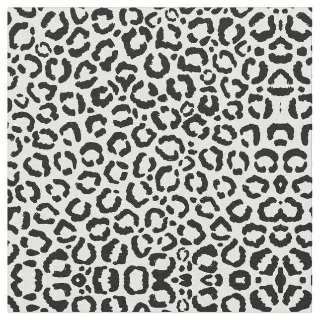 Tela Patrón de impresión de animales del Leopardo Blanc (De cerca)