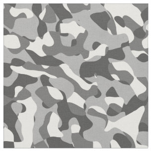 Tela Patrón de impresión de camuflaje blanco y negro