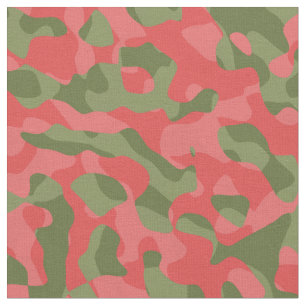 Tela Patrón de impresión de camuflaje rosa y verde