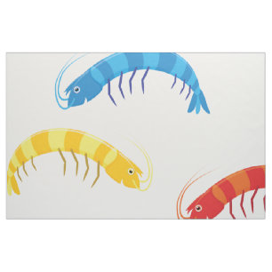 Tela Patrón de impresión de peces camarón/Personaliz
