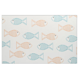 Tela Patrón de impresión de peces de carpa de Koi/ pez