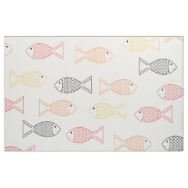 Tela Patrón de impresión de peces de carpa de Koi/ pez