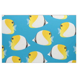 Tela Patrón de impresión de peces tropicales