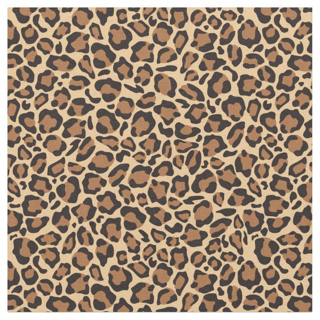Tela Patrón de impresión de piel de leopardo (De cerca)