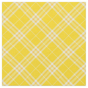 Tela Patrón de impresión Tartán azafrán amarillo-az
