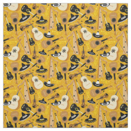 Tela Patrón de instrumentos de banda de Mariachi