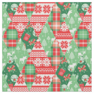 Tela Patrón de invierno navideño navideño