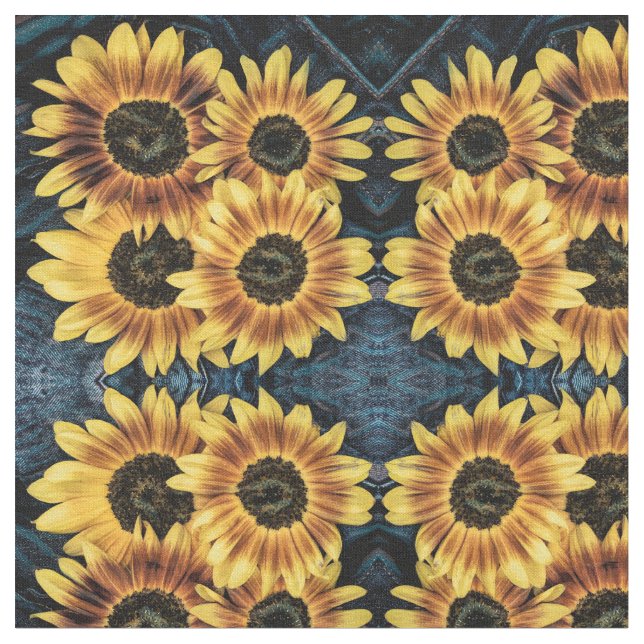 Tela Patrón de jeans azules de denim amarillo amarillo  (De cerca)
