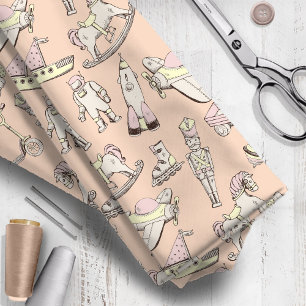 Tela Patrón de juguete de época rosa/amarillo ID783