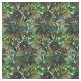 Tela Patrón de jungla tropical verde