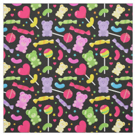 Tela Patrón de Kawaii Candy Lollipops