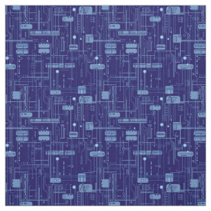Tela Patrón de la placa del circuito azul