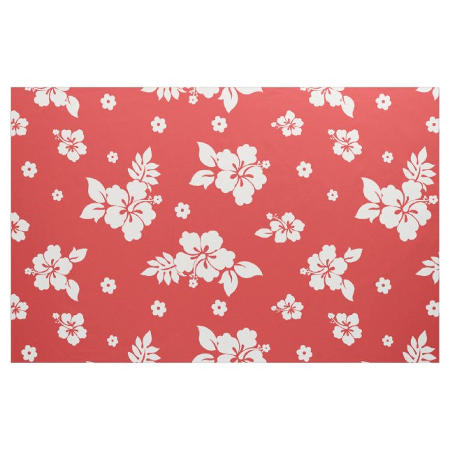Tela Patrón de la Seamless Roja Hawai Aloha ("Cuarto gordo" (fat quarter))