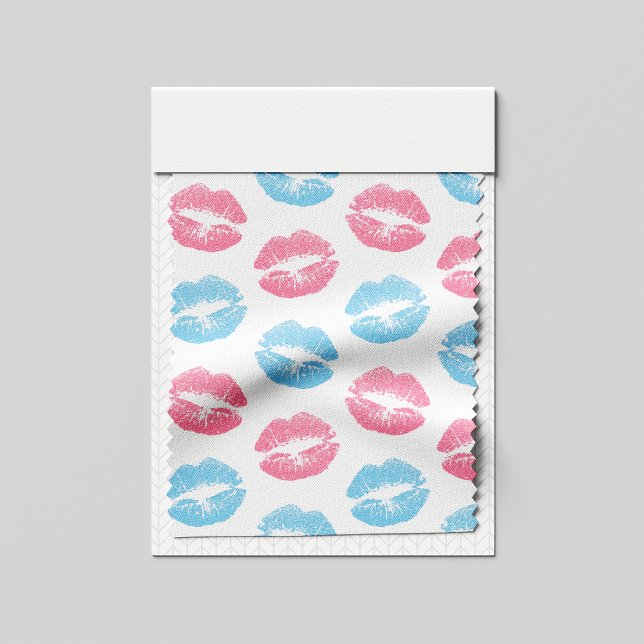 Tela Patrón de labios azules y rosas, lápiz labial, bes (Subido por el creador)