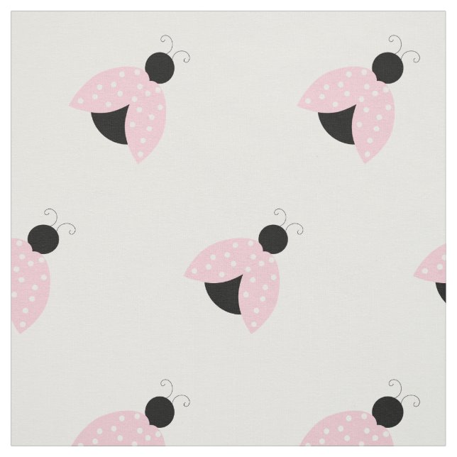 Tela Patrón De Ladybugs, Cute Ladybugs, Pink Ladybugs (Retal)