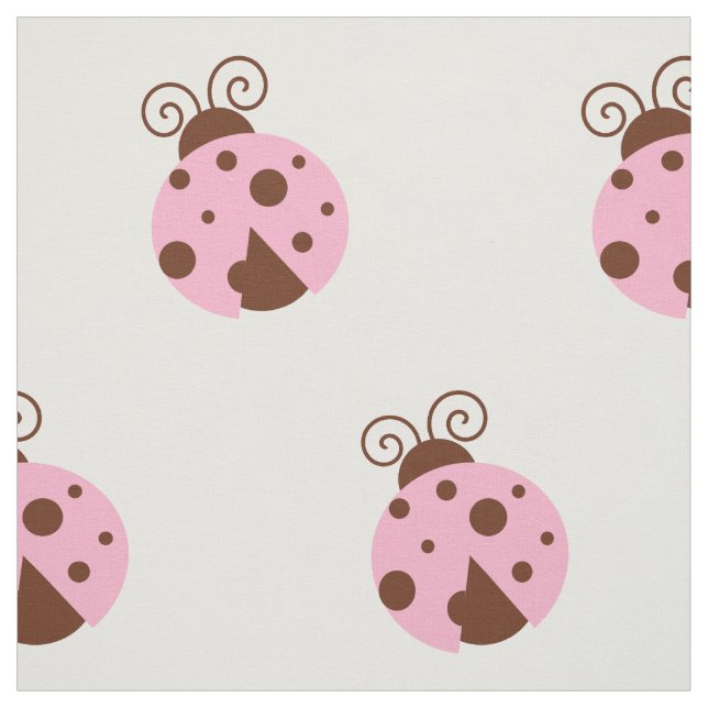 Tela Patrón De Ladybugs, Cute Ladybugs, Pink Ladybugs (Retal)