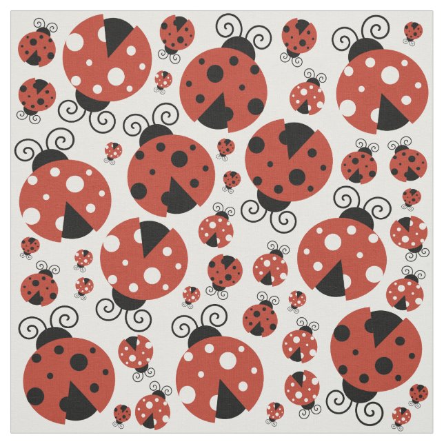 Tela Patrón De Ladybugs, Cute Ladybugs, Red Ladybugs (Retal)