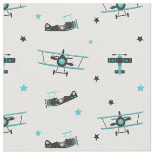 Tela Patrón de las estrellas del avión retro volador Ve