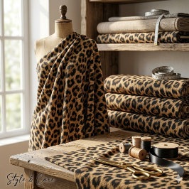 Tela Patrón de leopardo de moda único y elegante