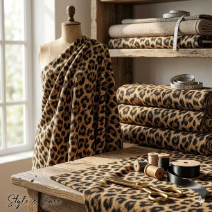 Tela Patrón de leopardo de moda único y elegante