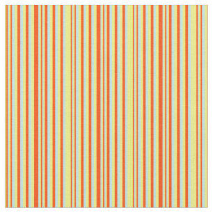 Tela Patrón de líneas amarillas, rojas y turquesas