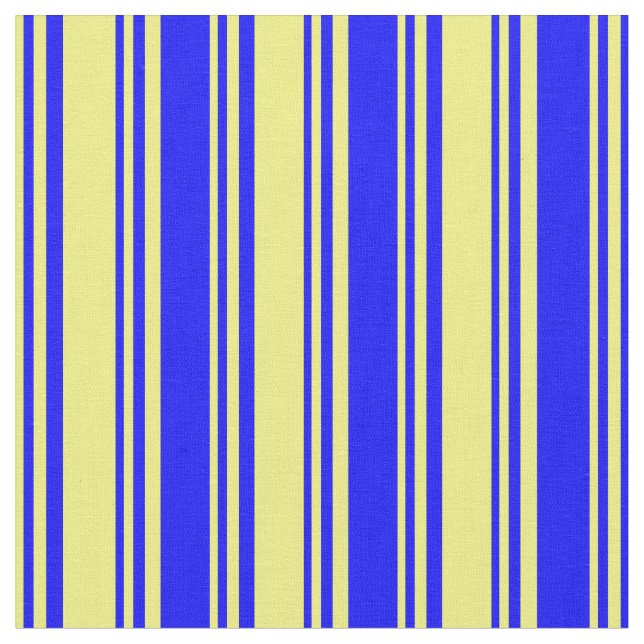 Tela Patrón de líneas amarillas y azules (De cerca)
