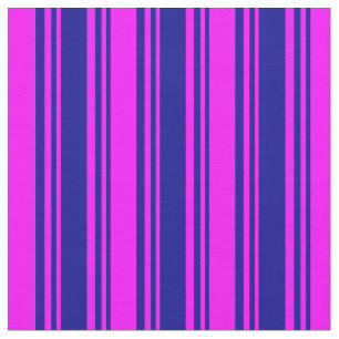 Tela Patrón de líneas azul oscuro y fucsia