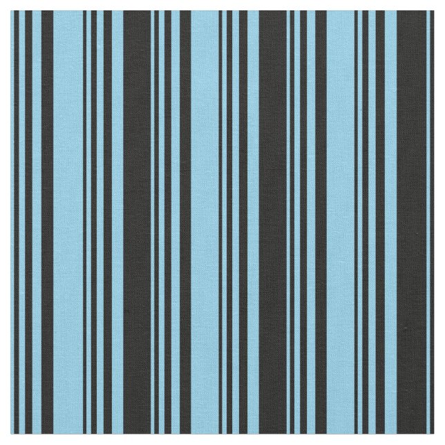 Tela Patrón de líneas azul y negro (De cerca)