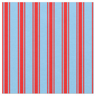 Tela Patrón de líneas azul y rojo cielo claro