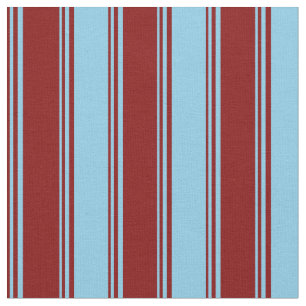 Tela Patrón de líneas azules maroon y cielo