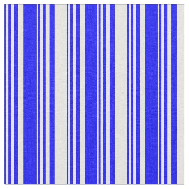 Tela Patrón de líneas azules y blancas (De cerca)