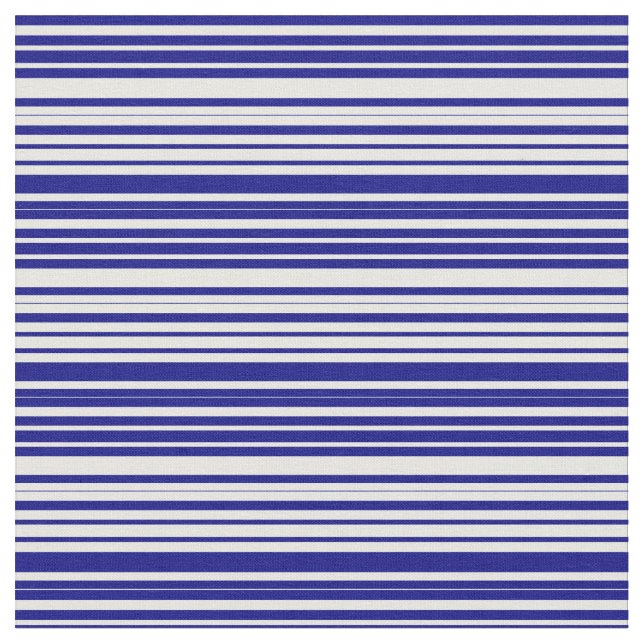 Tela Patrón de líneas azules y blancas (De cerca)