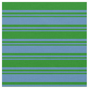 Tela Patrón de líneas azules y verdes